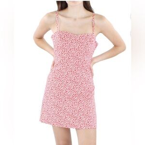 French Connection Whisper Tie Back Short Mini Dress in Hibiscus Multi Floral